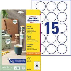 Etichette avery 6225-10 120 etichette ø51 mm