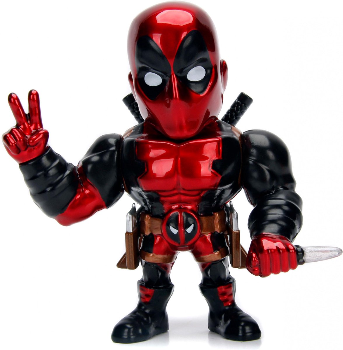 Marvel Jada figura da gioco Deadpool 10 cm pressofuso rosso nero