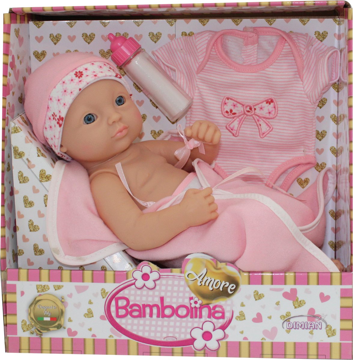 Muñeco Dimian con baño y complementos - amore - 30 cm.