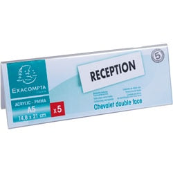 Placa de mesa exacompta 85358d office crystal paquete de 10