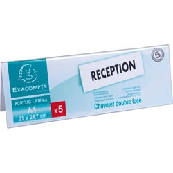 Placa de mesa exacompta 84358d office crystal paquete de 10