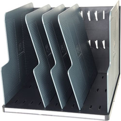 Scaffale porta cernita exacompta 390714d ecoblack grigio, nero