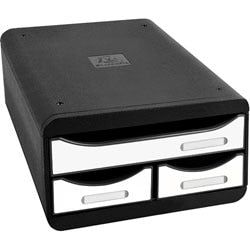 Cassettiera exacompta 3117213d bianco lucido