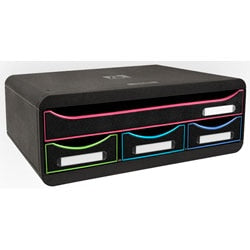 Cassettiera exacompta 319914d ufficio nero nero
