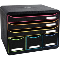 Cassettiera exacompta 306914d ufficio nero nero