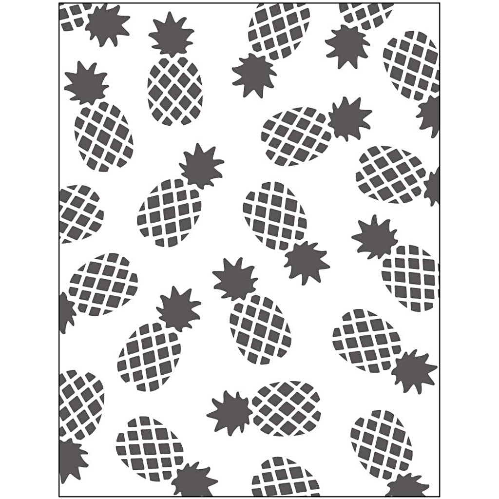 Cartella per embossing Creativ Company, ananas, misura 11x14 cm, spessore 2 mm, 1 pezzo