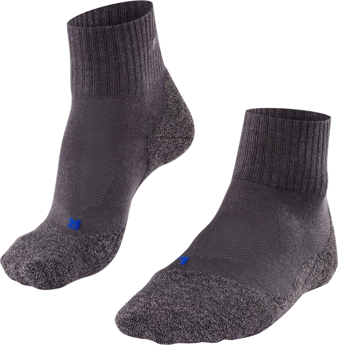 Falke tk2 cool short anti-blaar dik lyocell functioneel materiaal wandelsokken heren grijs - maat 39-41