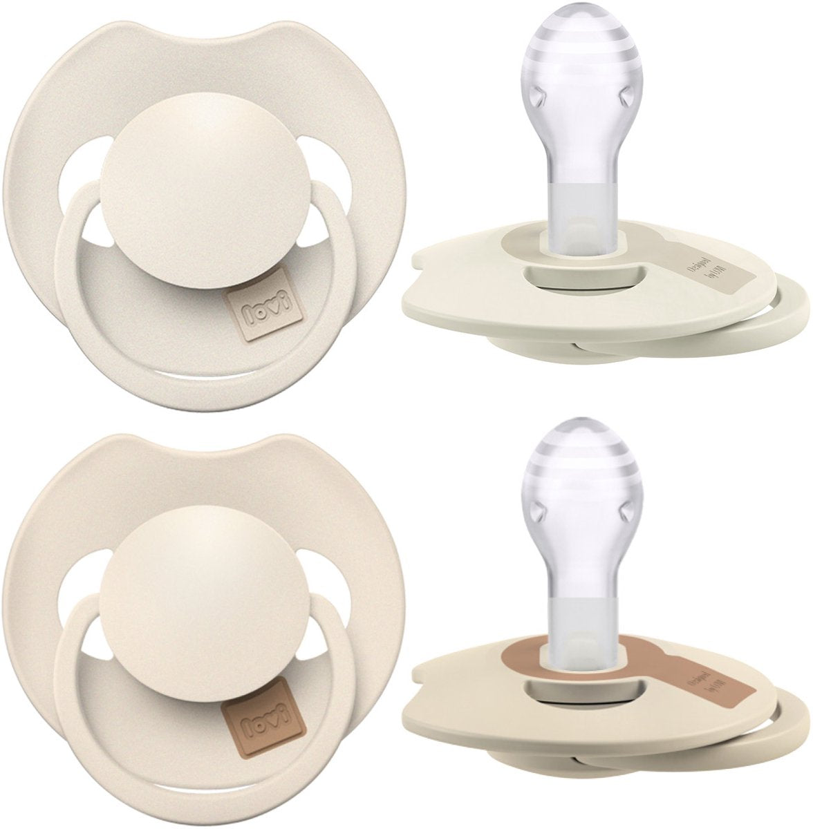 Ciuccio Difrax lovi Dynamic - prime - 18+ mesi - crema beige chiaro - 2 pezzi