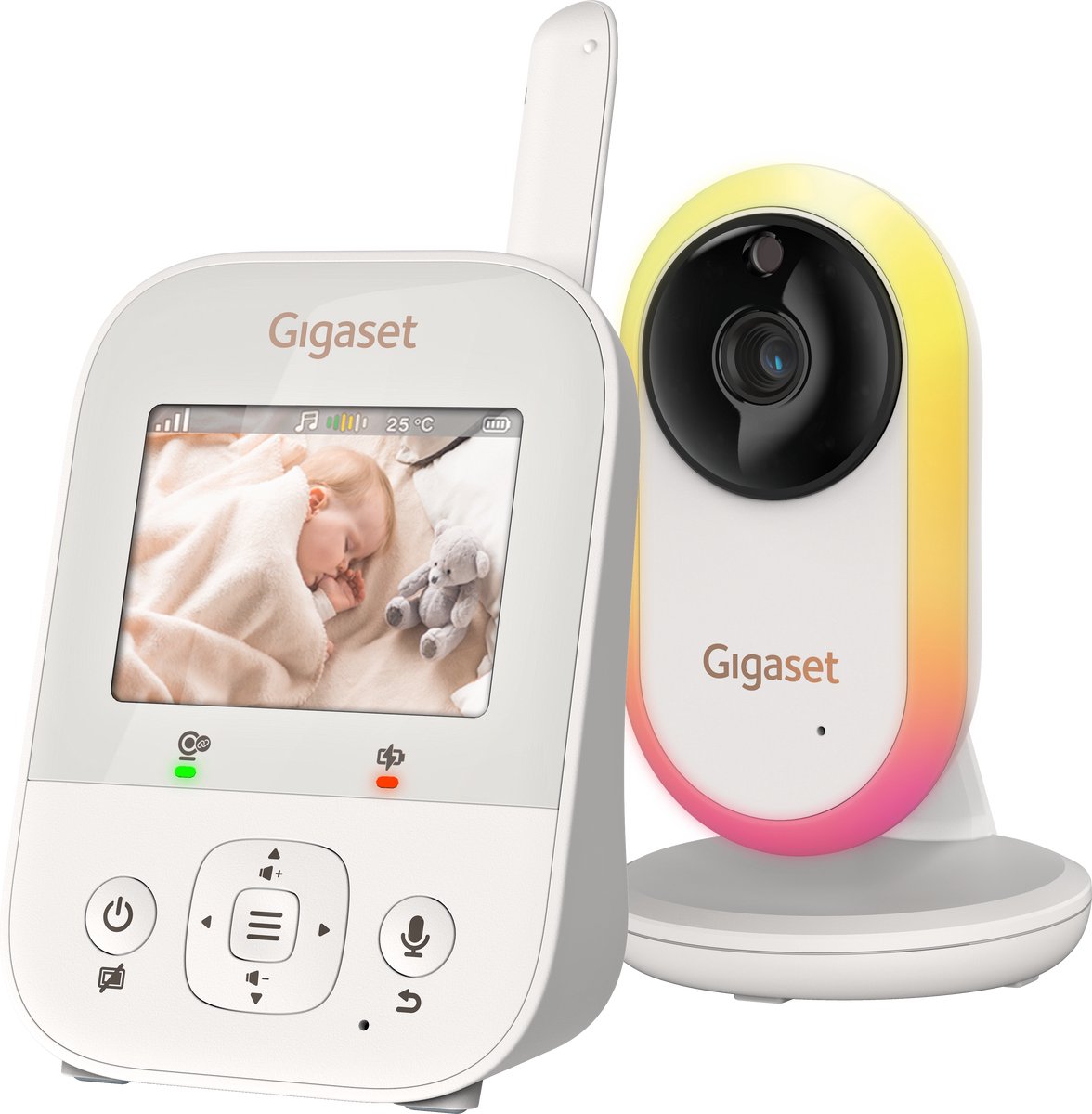 Gigaset baby 300 – vigilabebés con cámara – función talkback – visión nocturna – luz nocturna – vigilabebés –