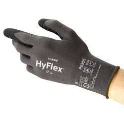 Pic guantes de seguridad hyflex 11840r090-1p talla 9 negro paquete de 12 pares