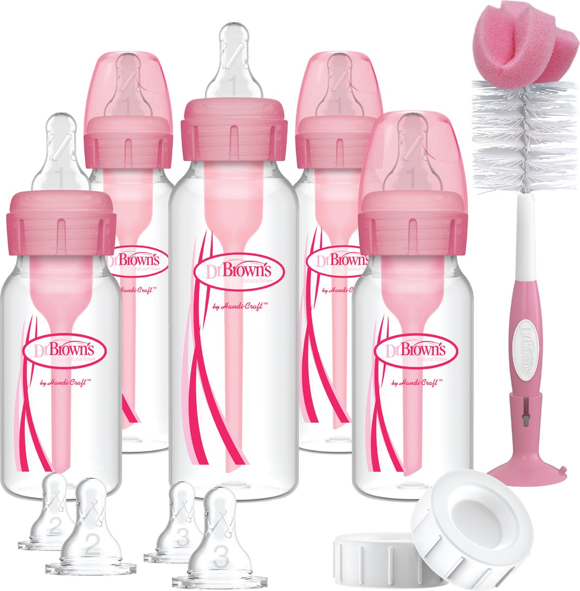 Dr. brown's options+ set de regalo - botella estándar - rosa