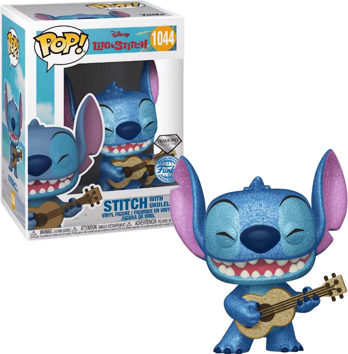 Funko punto lilo con pop glitter glitter per ukulele