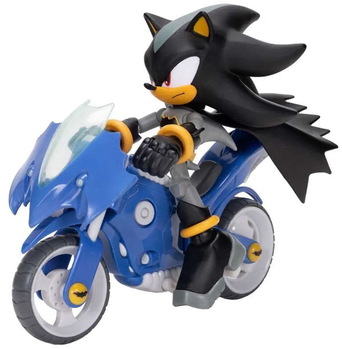 Jakks sonic dc shadow 13 cm con batciclo blu