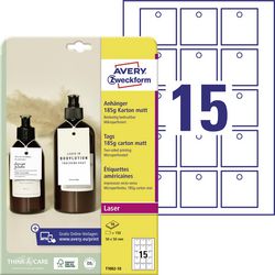 Etichette sospese avery zweckform t1002-10 cartone bianco