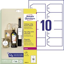 Etichette sospese avery zweckform t2002-10 cartone bianco