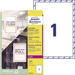 Vetrofania avery zweckform l9001-10 bianco