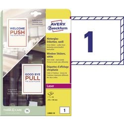 Vetrofania avery zweckform l9002-10 bianco