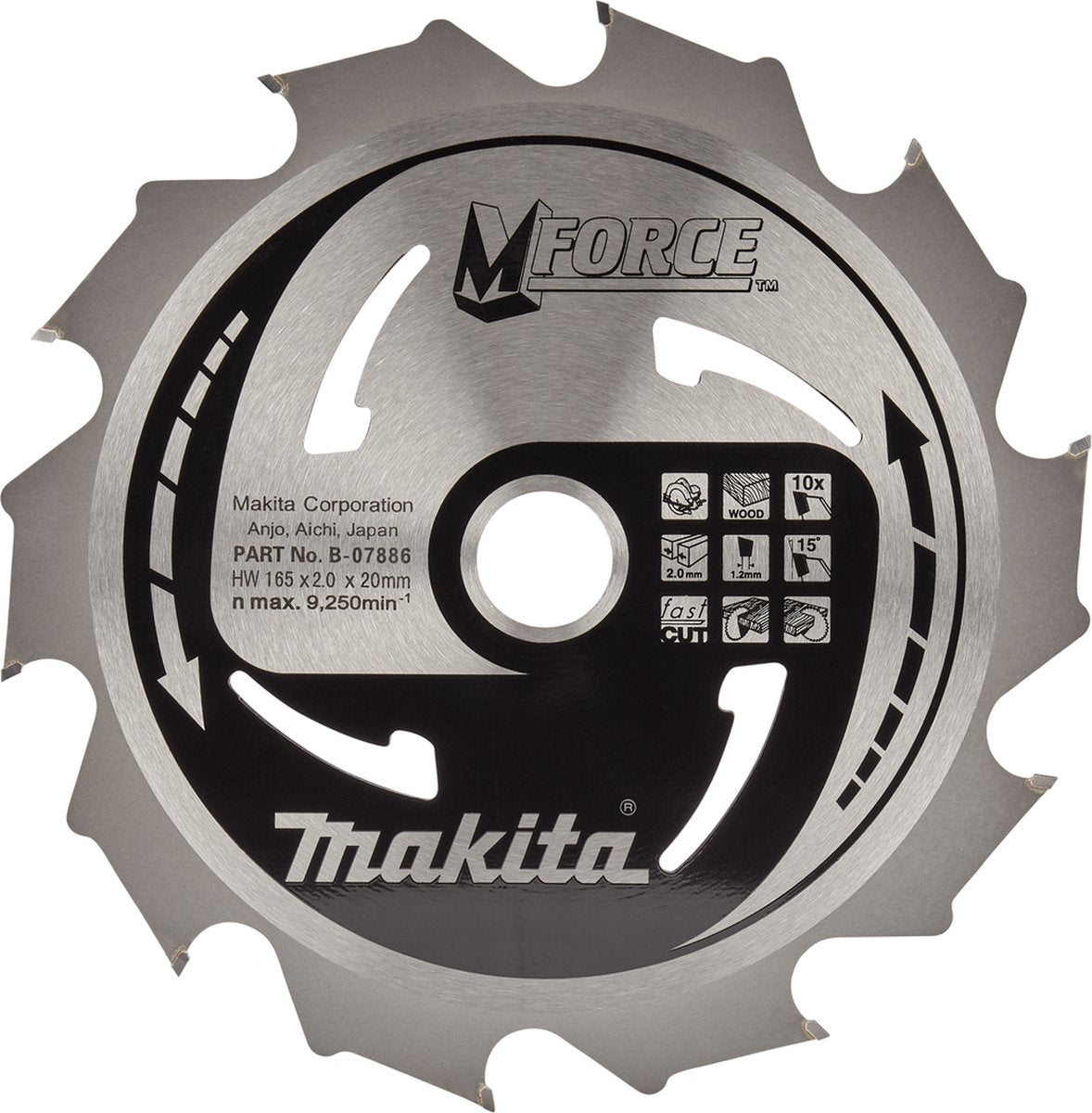 Makita zaagb hout 165x20x10t 15g - b-07886