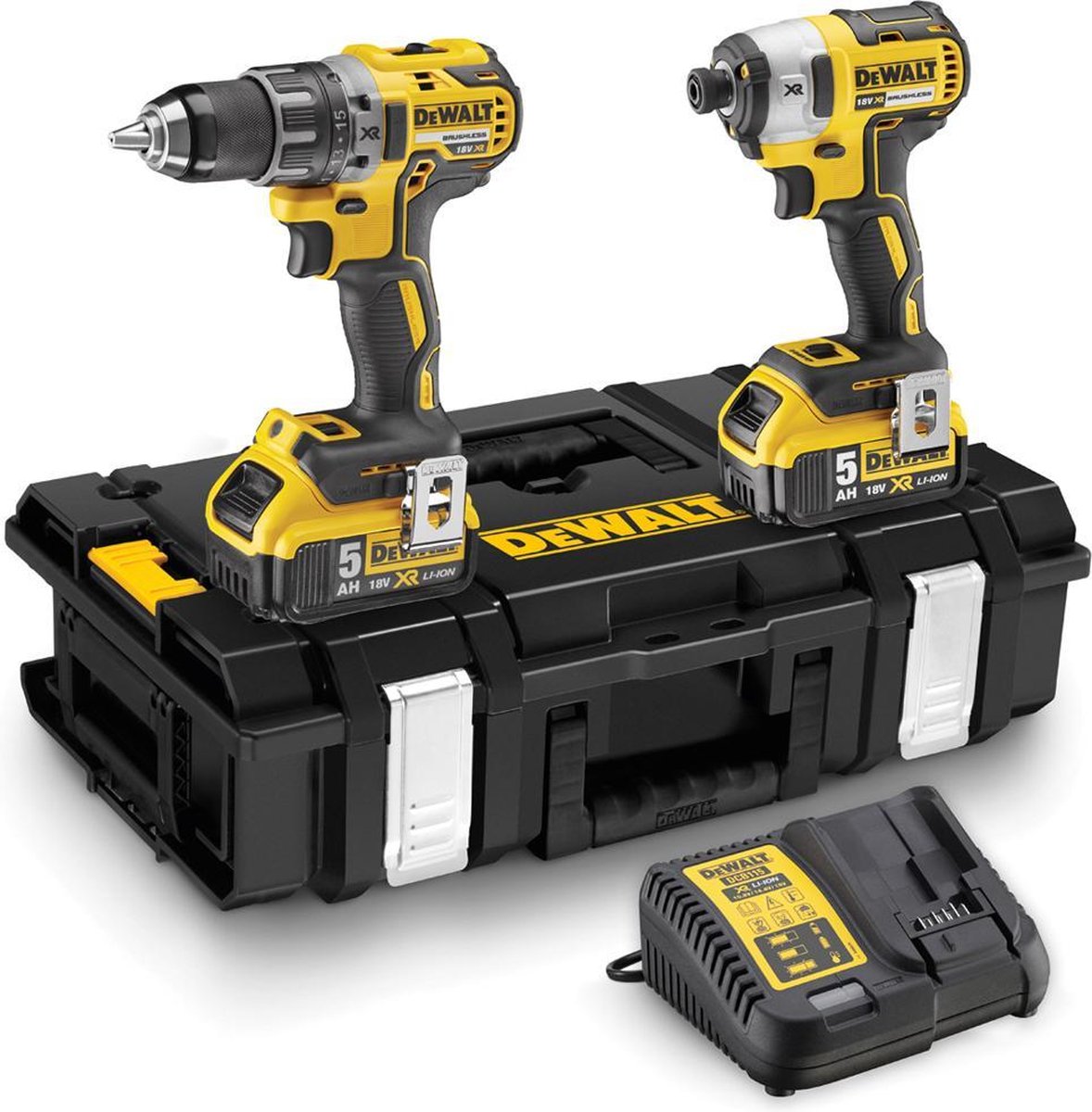 Set combinato Dewalt dck266p2 - con trapano a percussione a batteria e avvitatore a percussione a batteria - 18 V