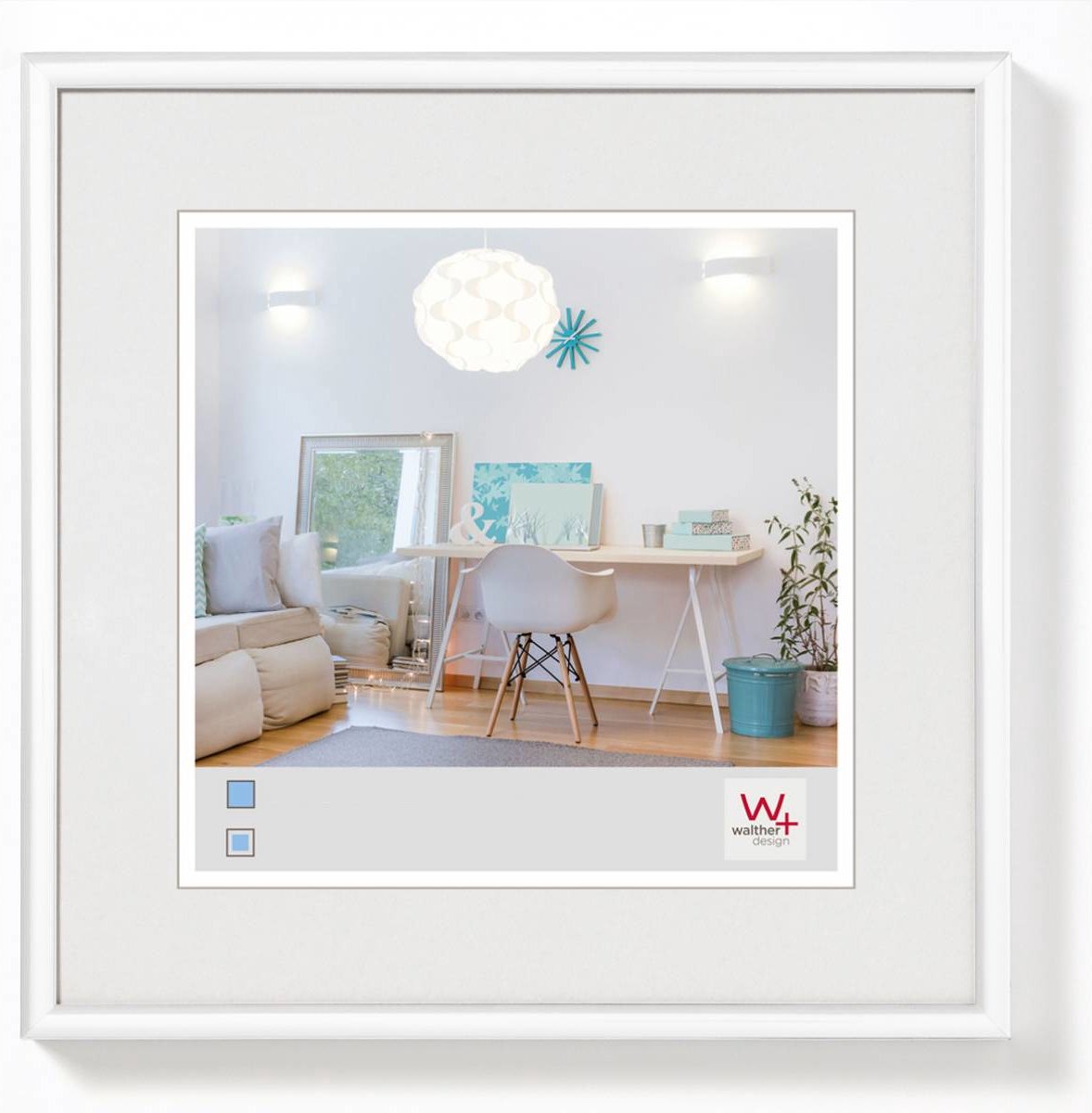 Walther new lifestyle - cornice in plastica - misura foto 30x30 cm - bianco
