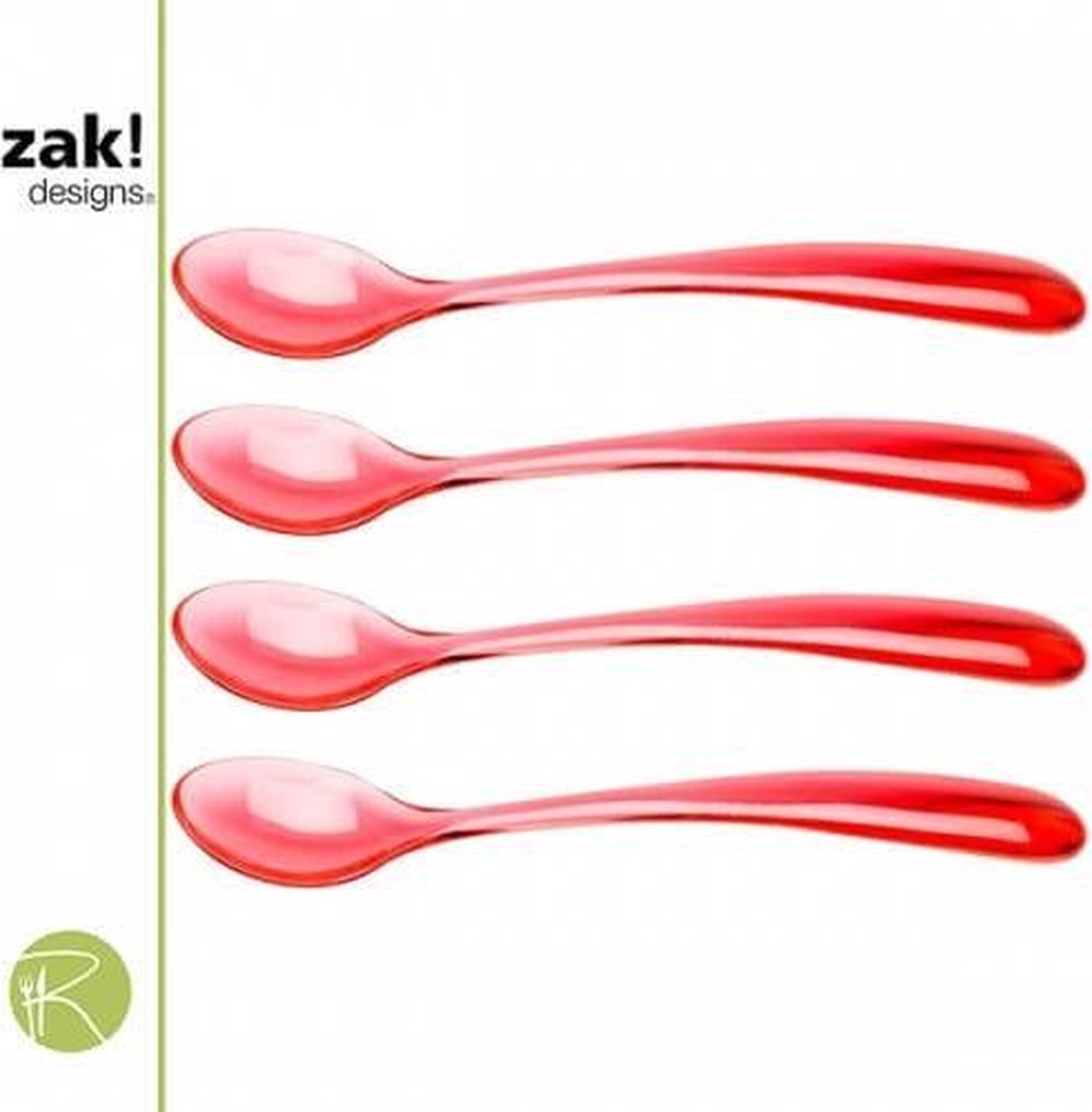 Zak!designs cucharas para helado - - cucharas para helado apilables - - apilables - juego de 4 - 15 cm