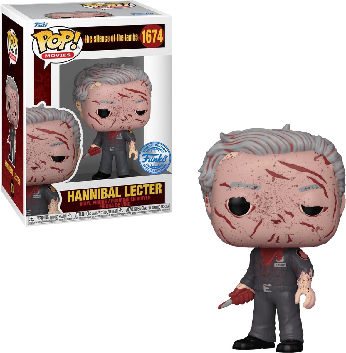 ¡Funko pop! películas: el silencio de los inocentes - hannibal lecter #1674 fw exclusivo