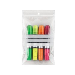 Bolsas con cremallera raja pbag10b transparente 180 mm