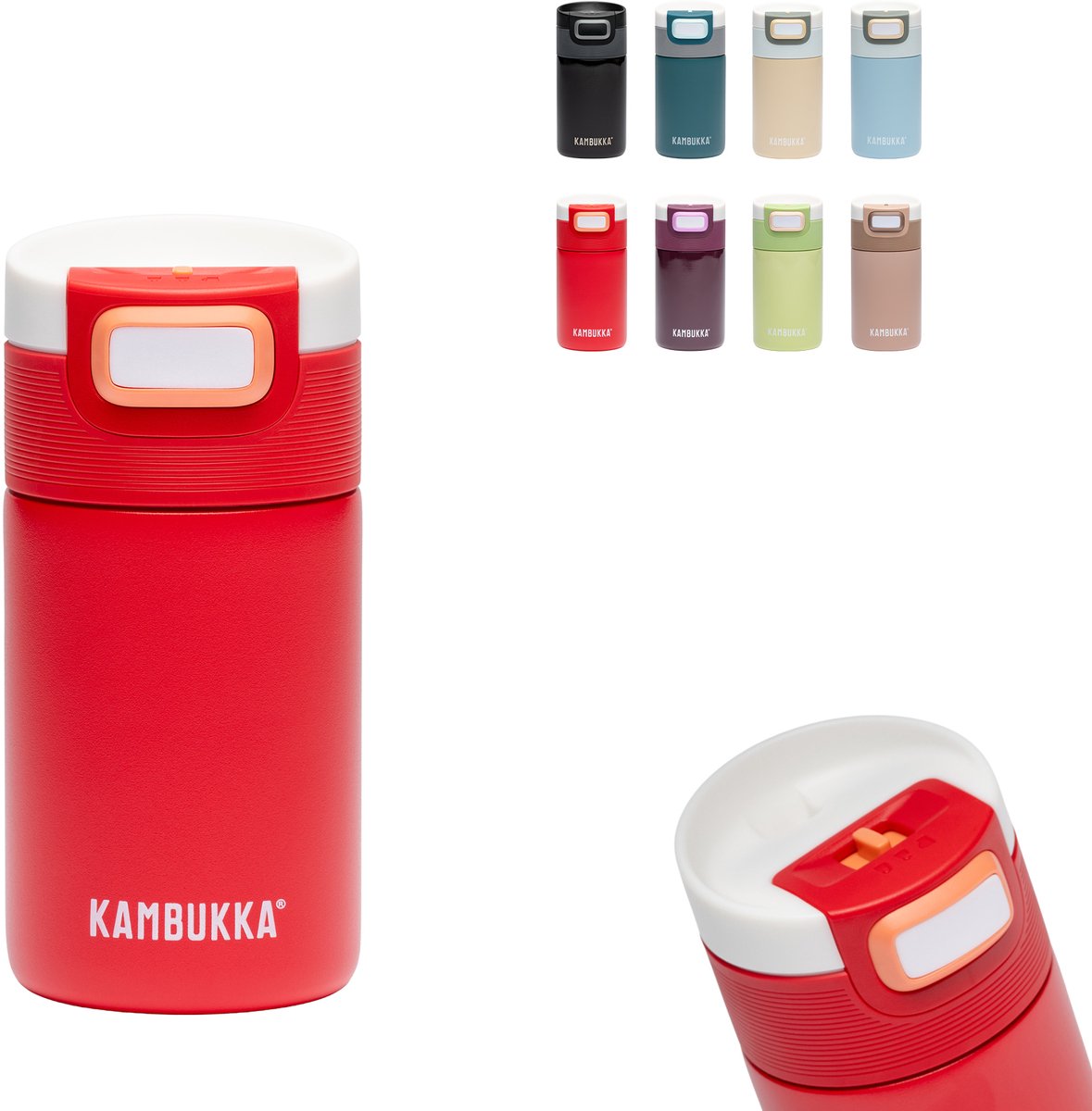 Kambukka etna tazza da caffè e tè 300 ml - thermos - cotta di corallo