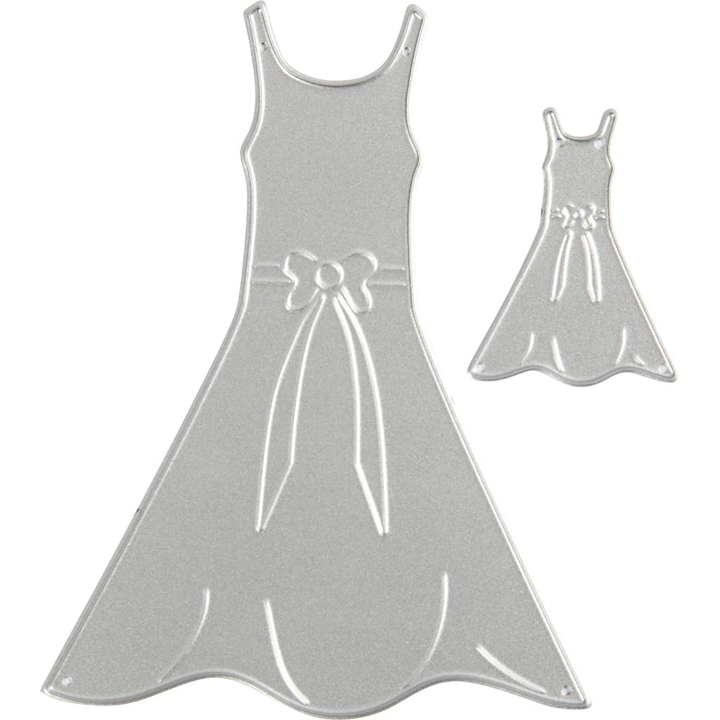 Fustella da taglio e goffratura Creativ company, abito, dimensioni 27x35+26x90 mm, 1 pezzo