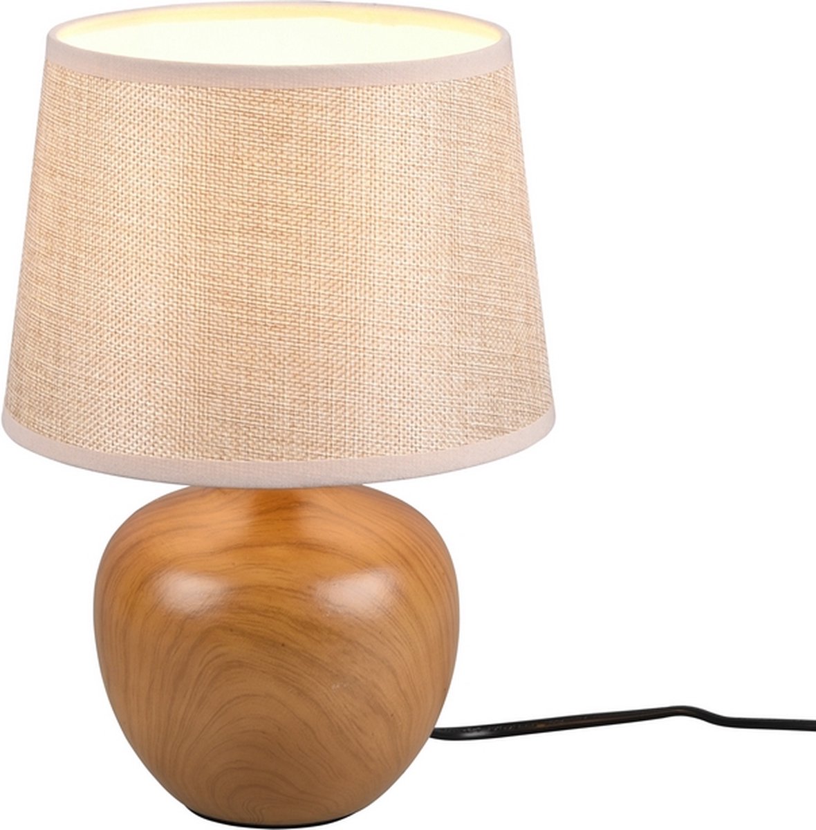 Rl live your light reality luxor - lámpara de mesa - elemento de madera - excl. 1x e14 28 w - interruptor de cable