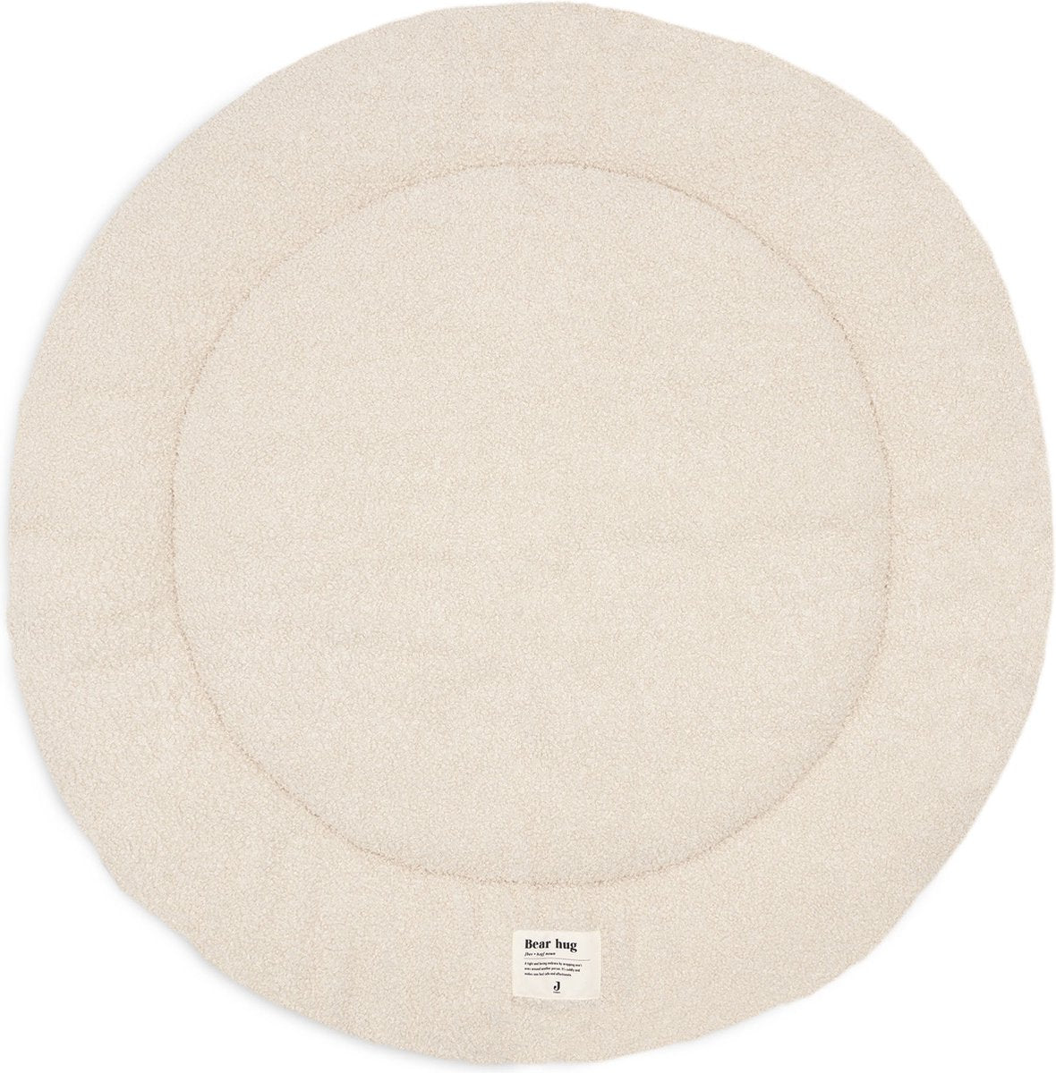 Tappeto per box Jollein - 95 cm - rotondo - tappeto da gioco per bambini - bouclé - naturale