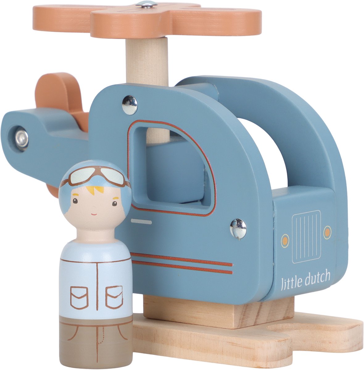 Pequeño helicóptero holandés de madera FSC