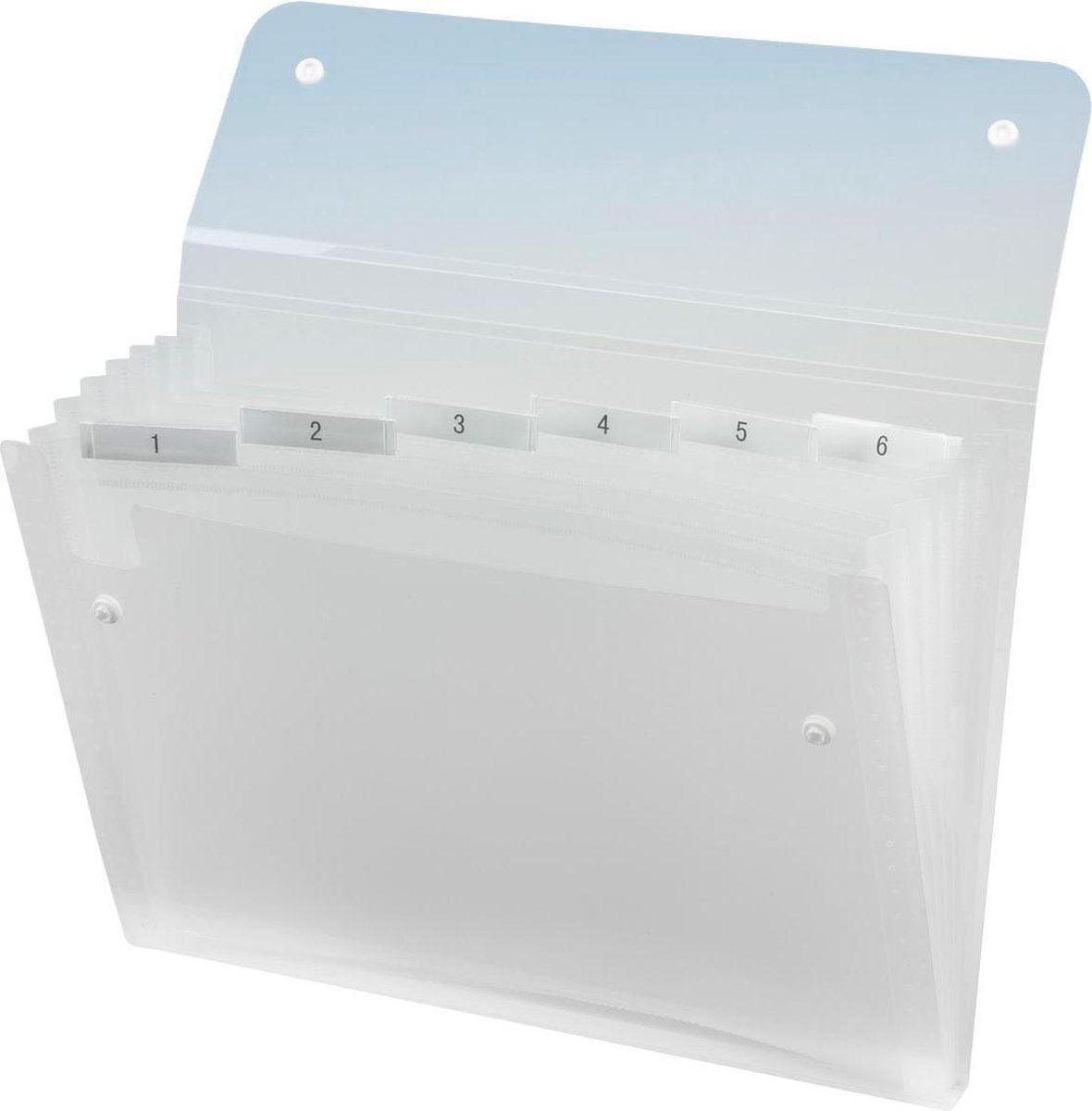 Carpeta clasificadora Rexel 6 comp. hielo t