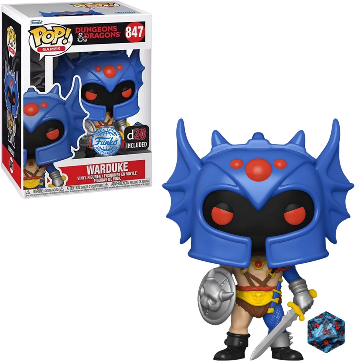 Funkopop! giochi: dungeons dragons - warduke d20 inclusa l'edizione speciale #847