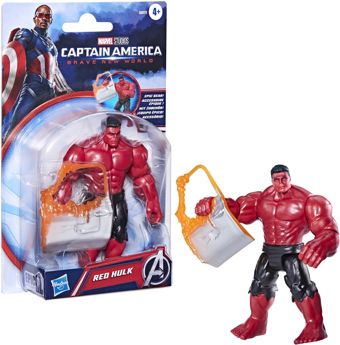 Marvel Avengers 10 cm Captain America Deluxe Red Hulk Película