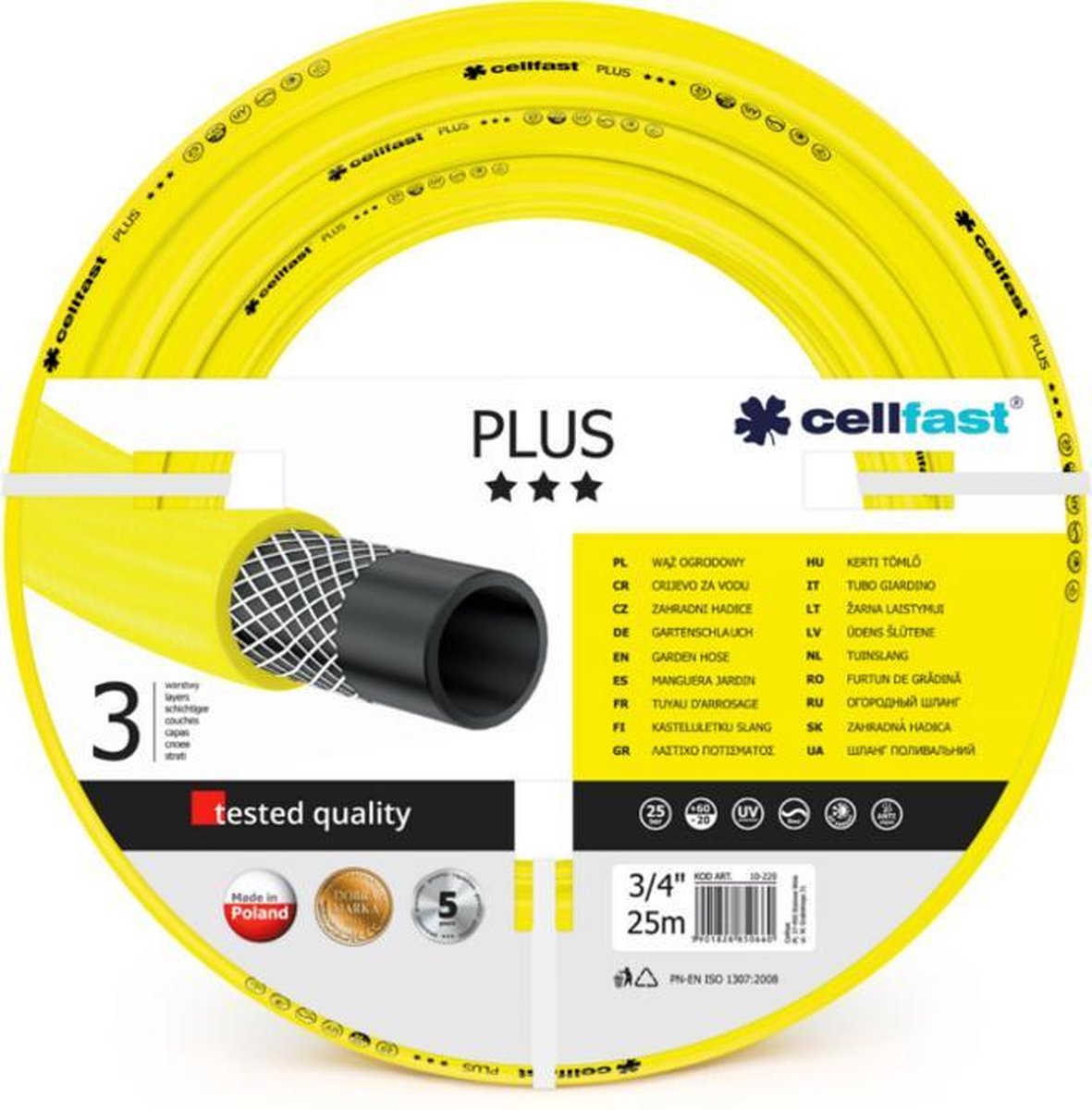Cellfast plus 3 4 25m tuinslang super handig