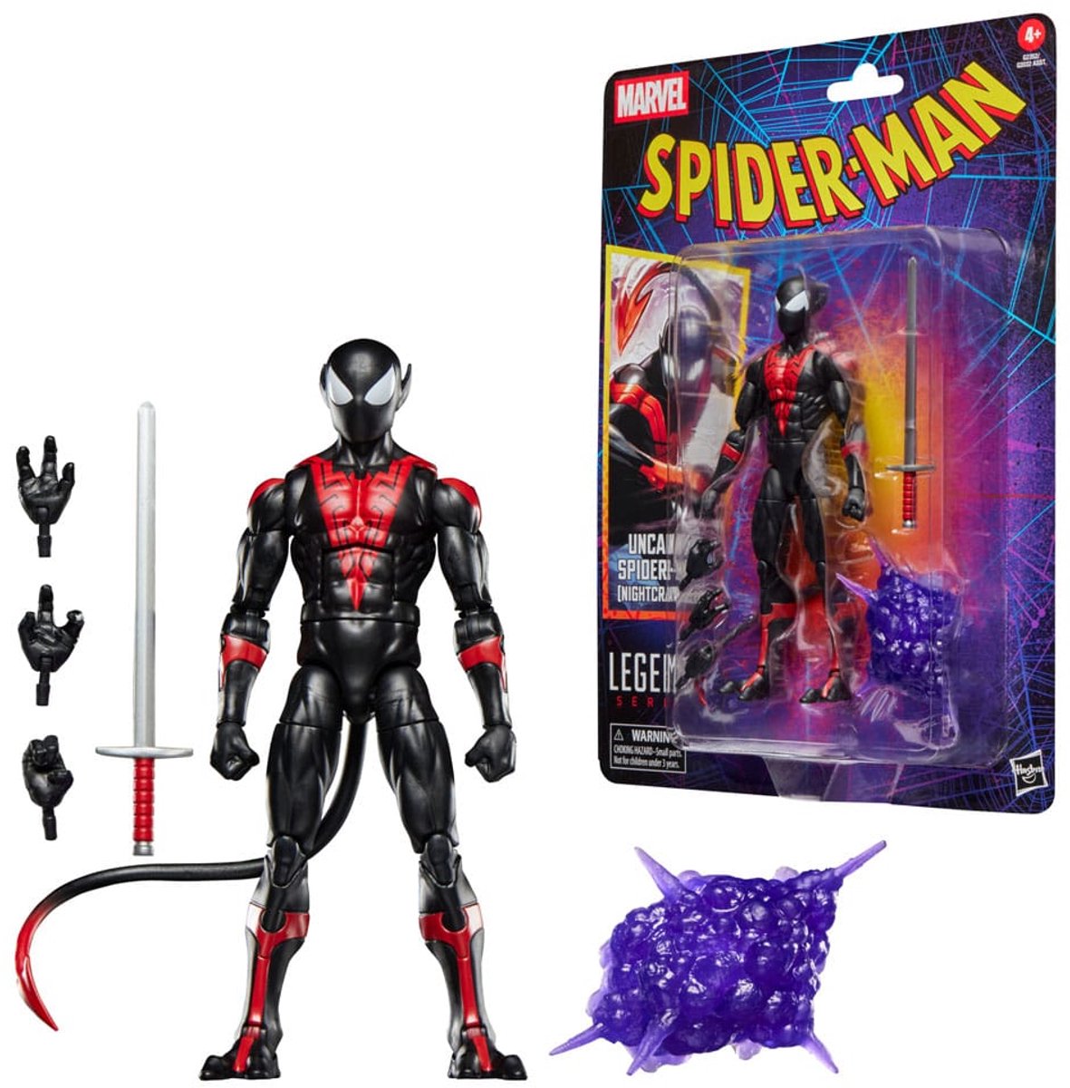 Hasbro marvel legends series uncanny spider-man - nightcrawler - actiefiguur 15cm