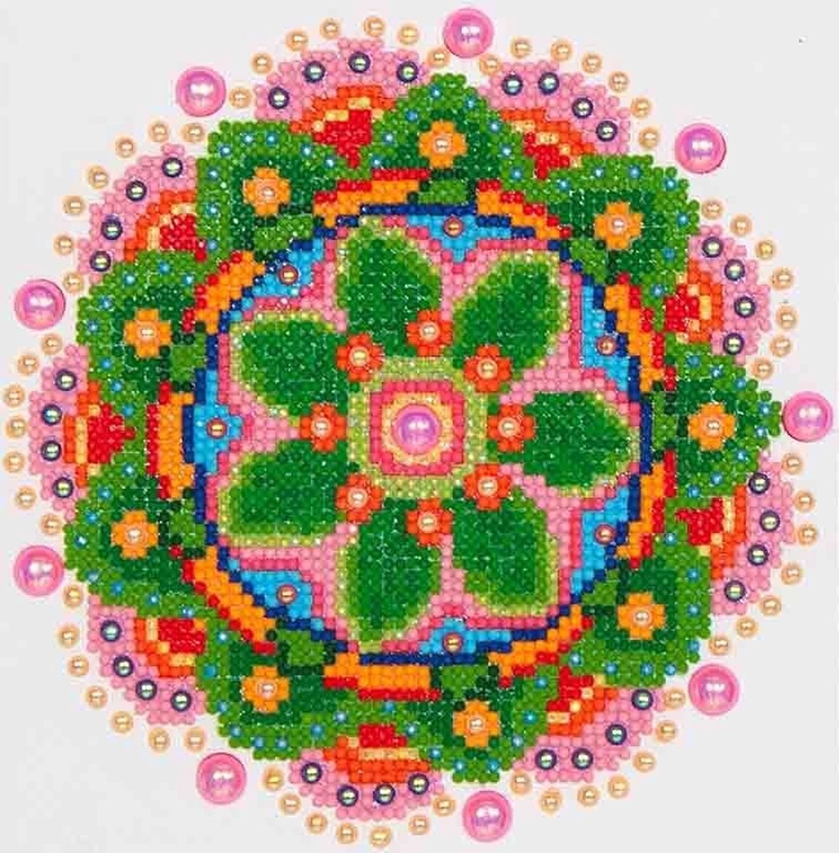 Diamond dotz® mandala fiore diamante dotz - pittura diamante - 3.037 punti - 25x20 cm