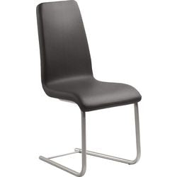 Mayer sitzmöbel silla cantilever 2149_08_26394 funda de tela gris