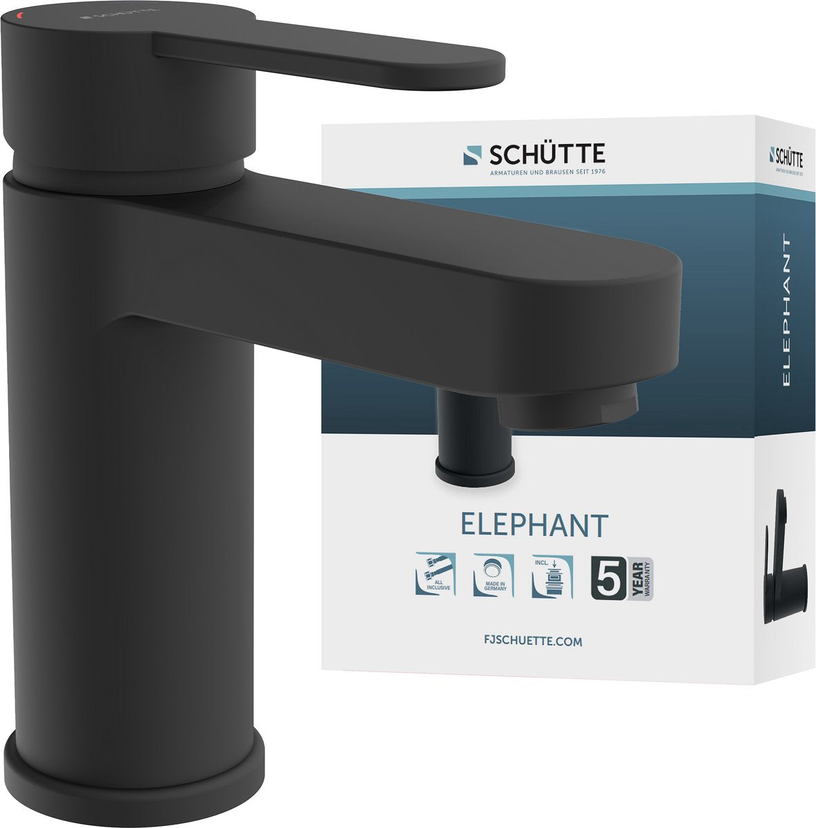 Schütte Schütte Washbasin Elefante mixto Matzwart