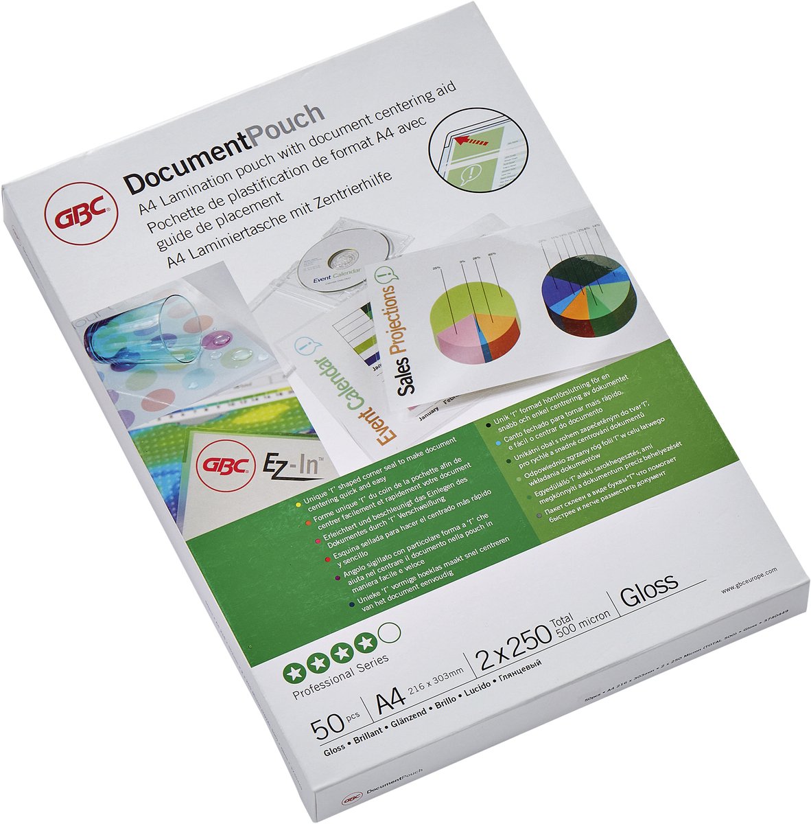 Busta per plastificazione Gbc - formato a4 - 2x250 micron - confezione da 50 pezzi