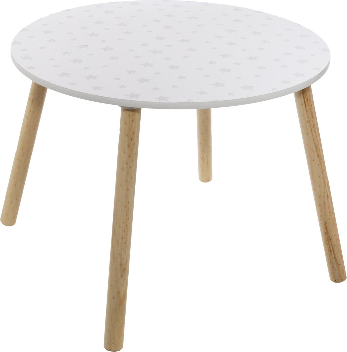 Mesa Best 60cm blanca con estampado.