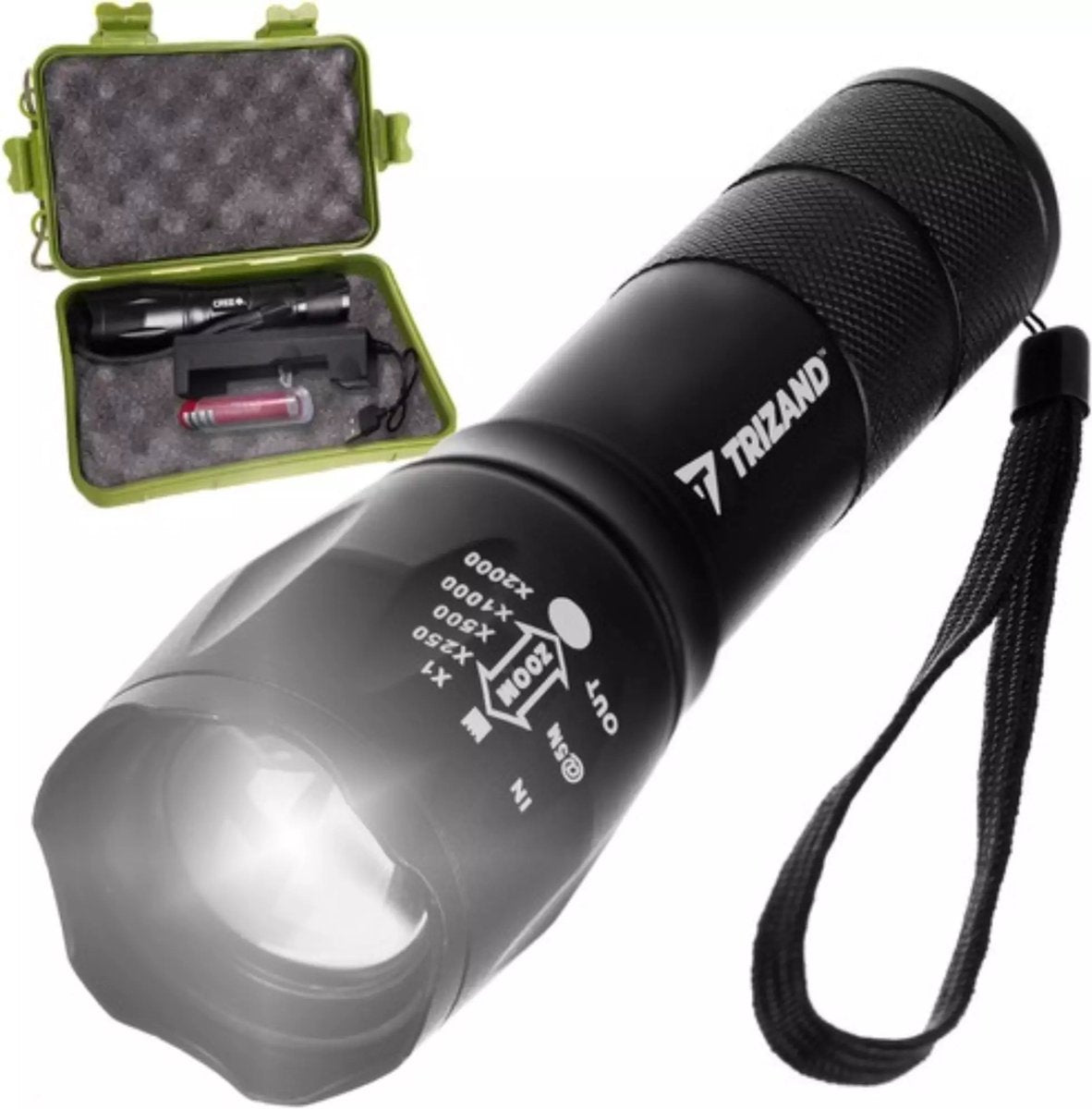 Torcia Trizand Cree LED T6: ricaricabile e impermeabile per ogni avventura