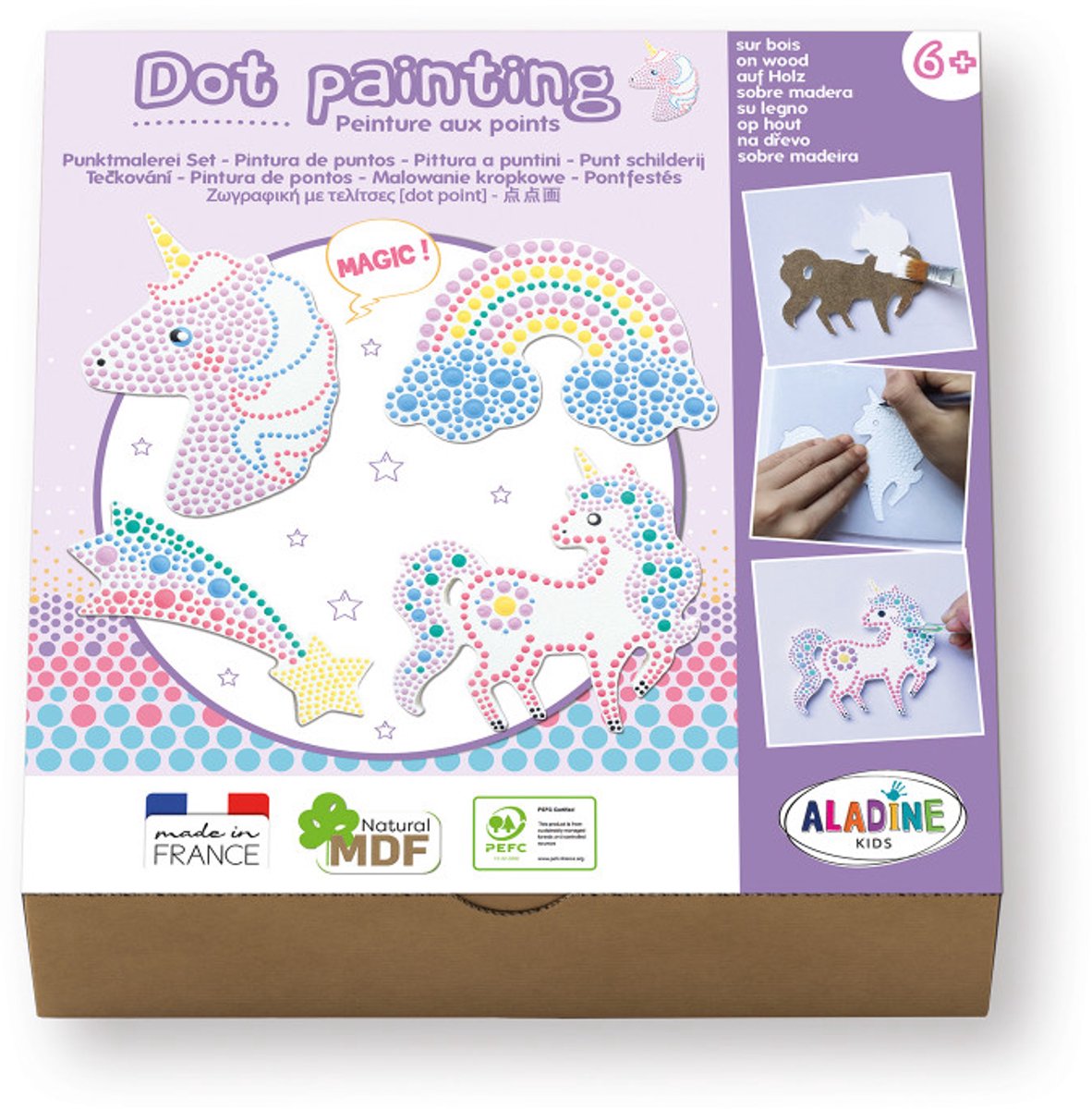 Set de pintura de puntos Aladine - unicornio