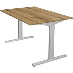 Kerkmann desk 11020455 height-adjustable silver, oak