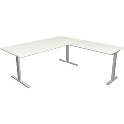 Escritorio Kerkmann 11023110 forma 2 blanco, plateado