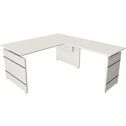 Scrivania sit-stand Kerkmann 11464510 scrivania angolare bianca