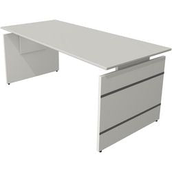 Scrivania sit-stand Kerkmann 11466611 rettangolare grigio chiaro
