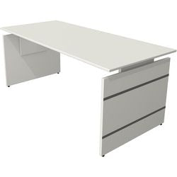 Scrivania sit-stand Kerkmann 114416.1 rettangolare bianco