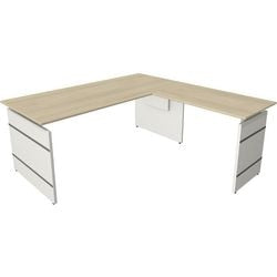 Scrivania sit-stand Kerkmann 11465850 scrivania angolare in acero